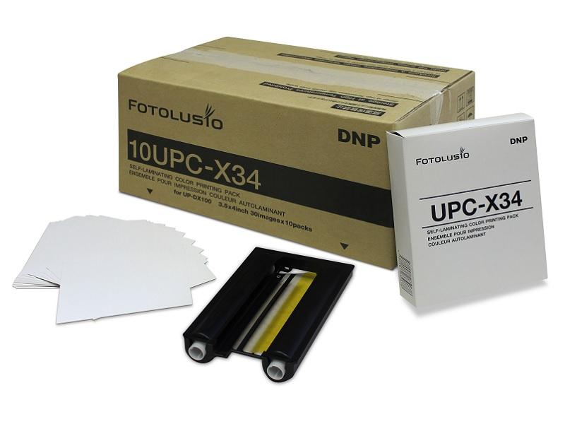 DNP Dnp Sublimazione termica Fotolusio 10UPC-C34 Carta + Ribbon per 300 Stampe Fototessere