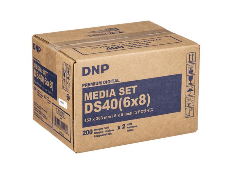 DNP Dnp Sublimazione termica Fotolusio DS40 6x8 Carta + Ribbon per 400 Stampe 15x20