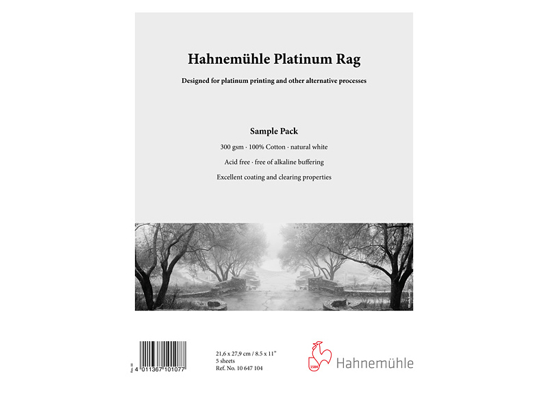 Carta Hahnemühle Carta Fine Art Fine Art Platinum Rag 300 g. 22 x 30“ - Box  25 Fogli