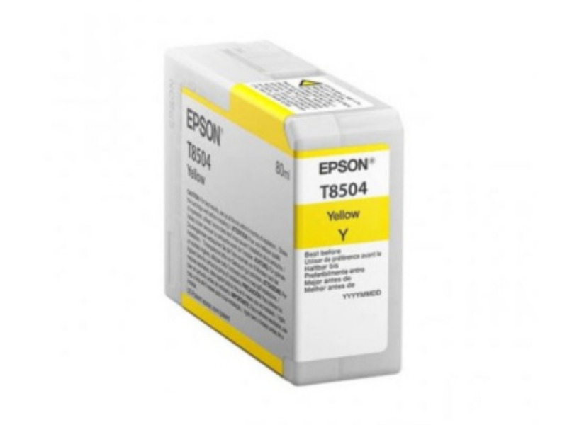 Ink Cartucce Originali Epson Inchiostri Singlepack Yellow T850400 UltraChrome HD ink 80ml