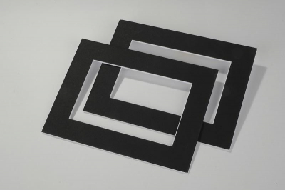 Passpartout Acid Free 1,9 mm 40 x 50 cm 30 x 40 cm (interno) 25 fg Nero