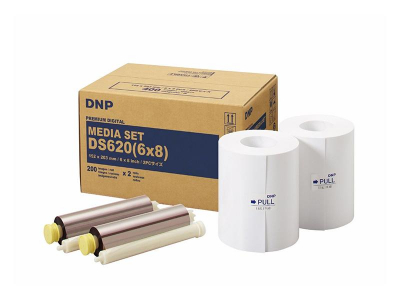 DNP Dnp Sublimazione termica Fotolusio DS620 6x8 Carta + Ribbon per 400 Stampe 15x20 e 800 Stampe 10x15