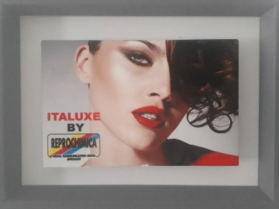 Cornici in legno verniciato Italuxe Cornici Cornice Legno Grigia 21x26 per lastra 10x15