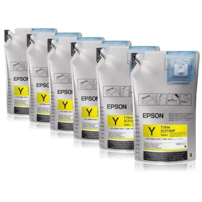 Ink Cartucce Originali Epson Inchiostri Tanica UltraChrome DS Yellow T741400  1Lx6packs